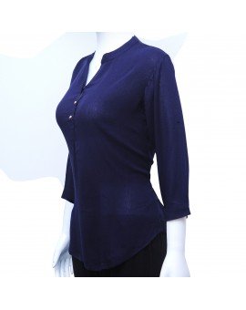 Imported Georgette Top without print - Dark Blue